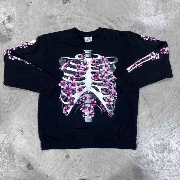 NEW DR. ROMANELLI DRx TOKYO SKULLS BLACK SWEATSHIRT SZ 2XL - Picture 1 of 7